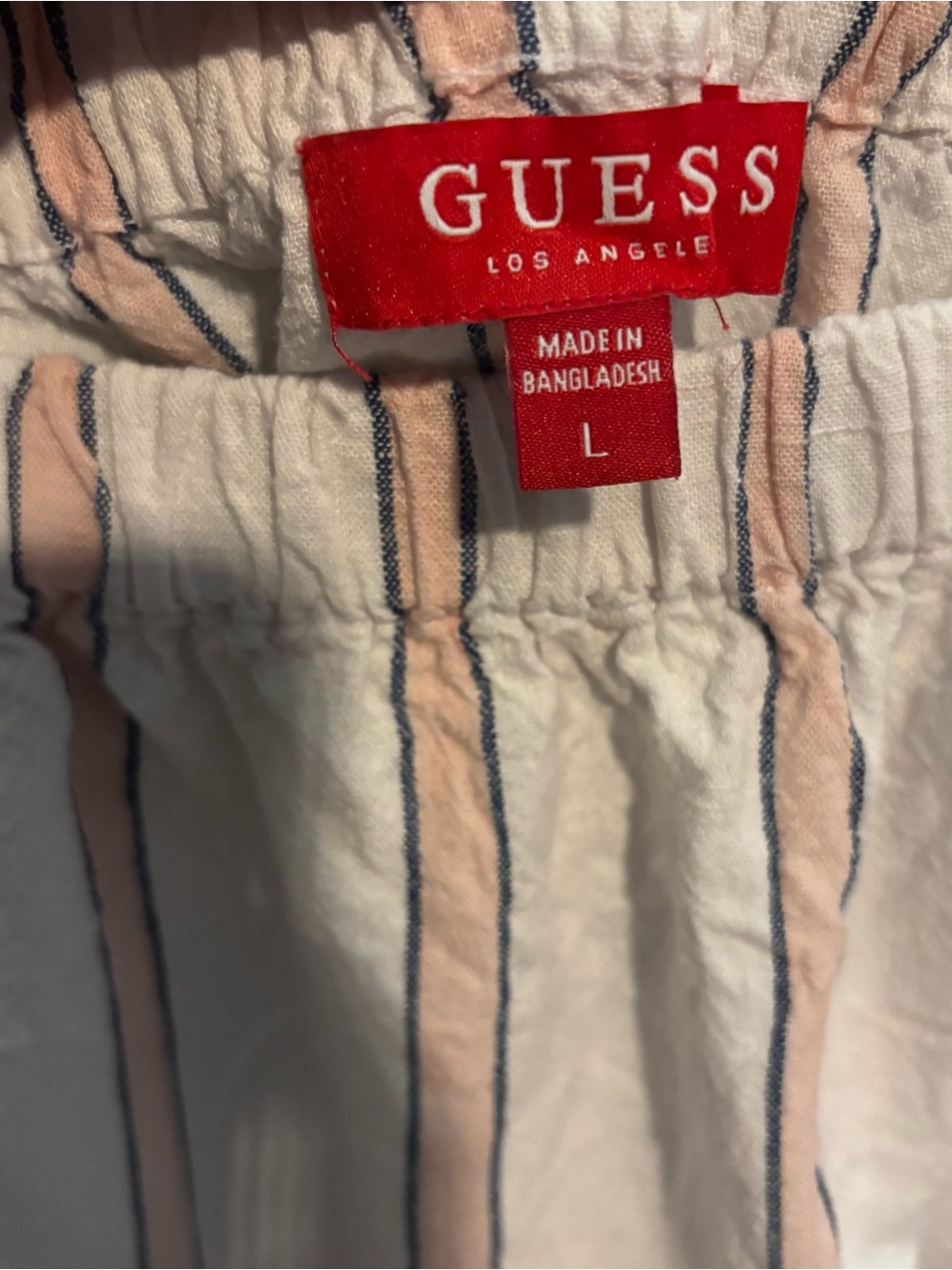 GUESS Reagan Off-The-Shoulder Striped Mini Dress